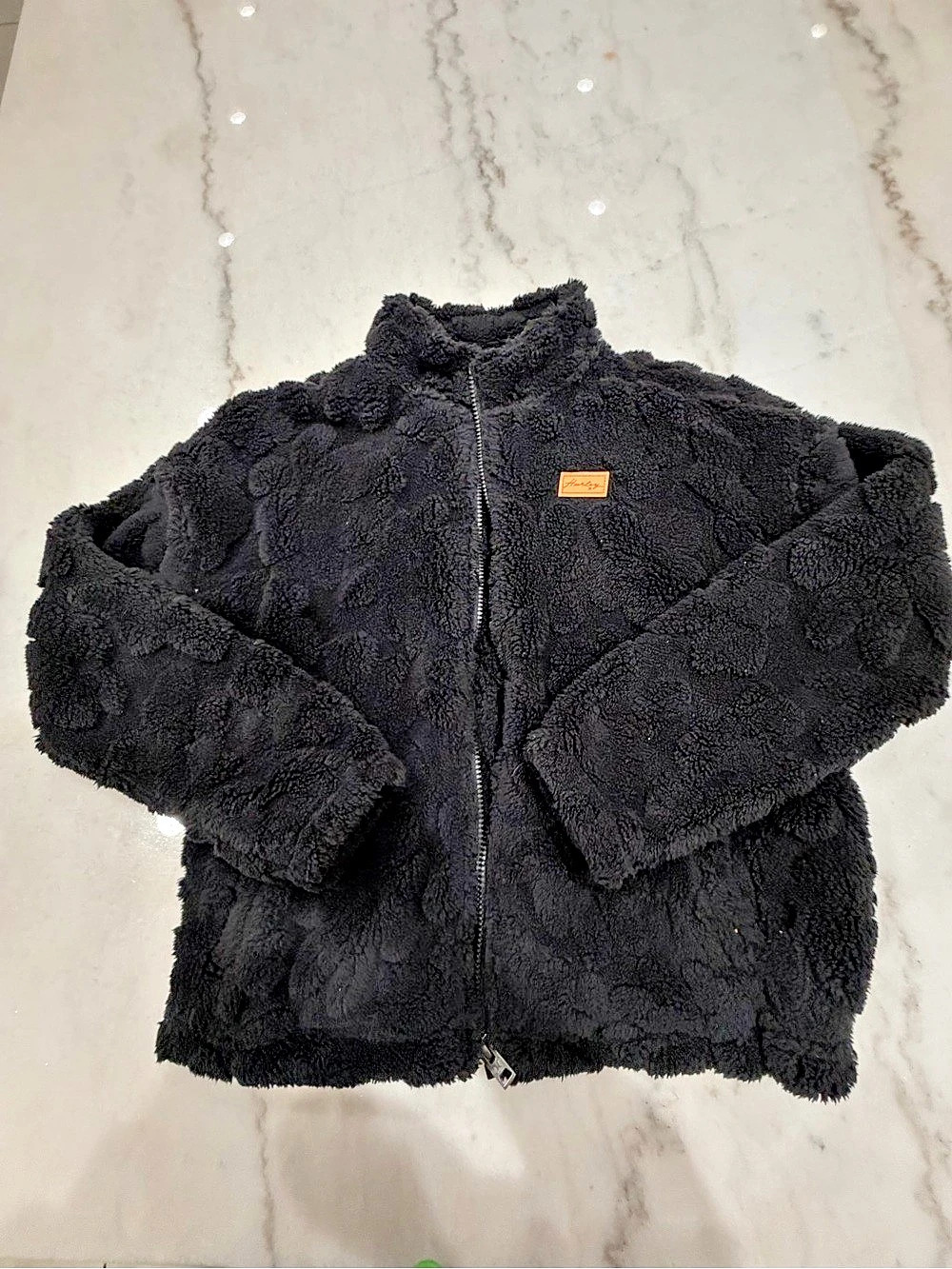Hurley Black Teddy Fleece Jacket Size Medium